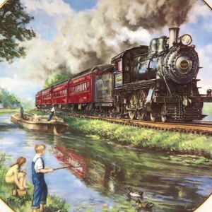 An American Classic The Golden Age of American Railroads Plate #1000B Vintage